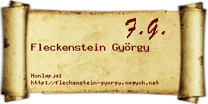 Fleckenstein György névjegykártya