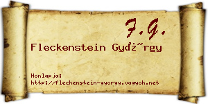 Fleckenstein György névjegykártya