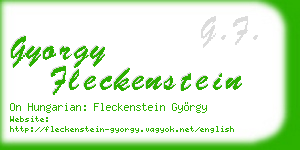 gyorgy fleckenstein business card